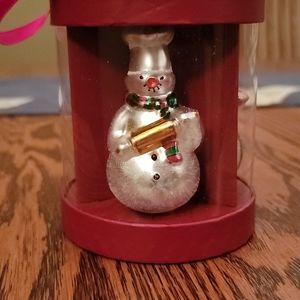 William Sonoma set of three snowman chef holiday o